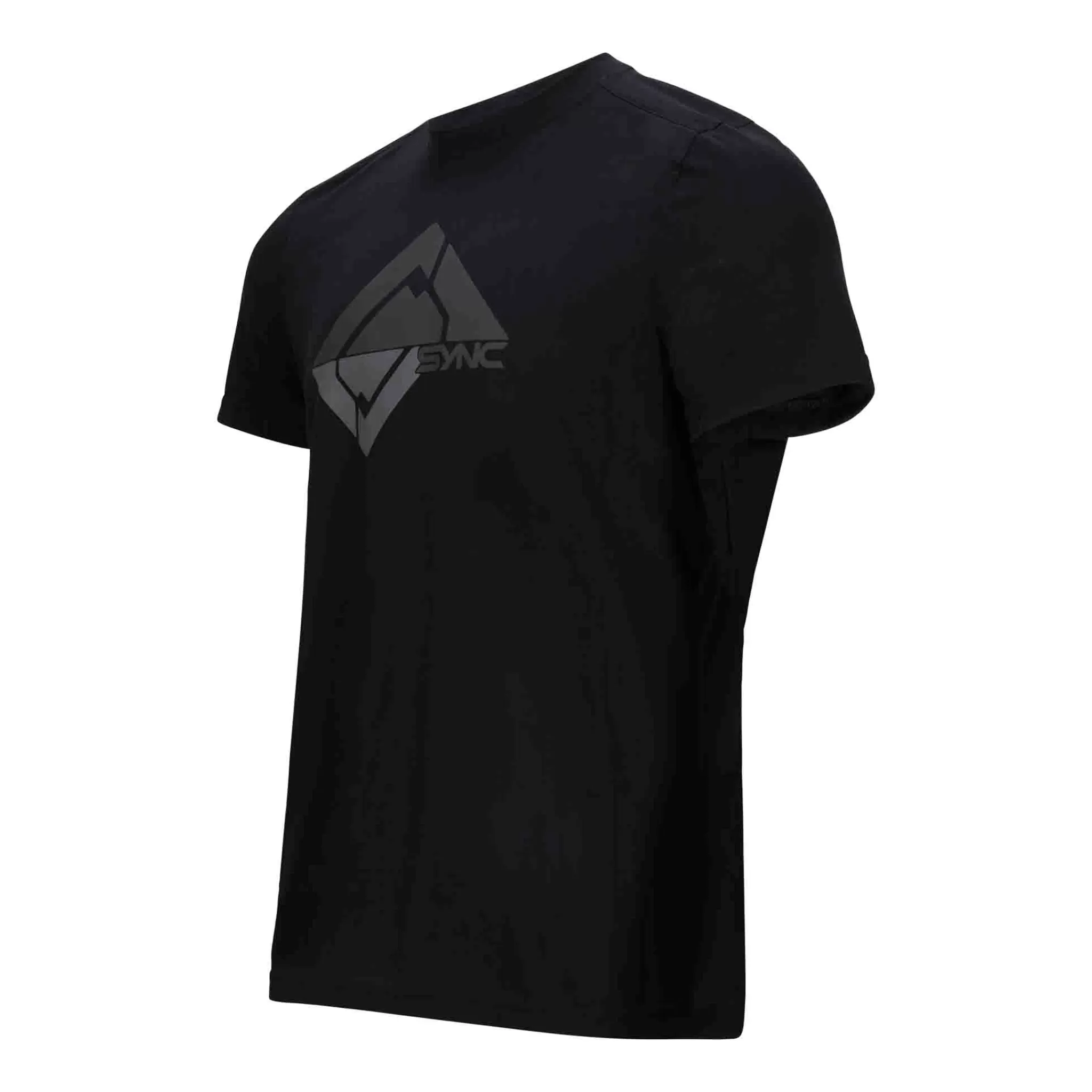 SYNC Performance Men'S Glacier Tee- Black | 100% Cotton Tee Shirt | | T-Shirts